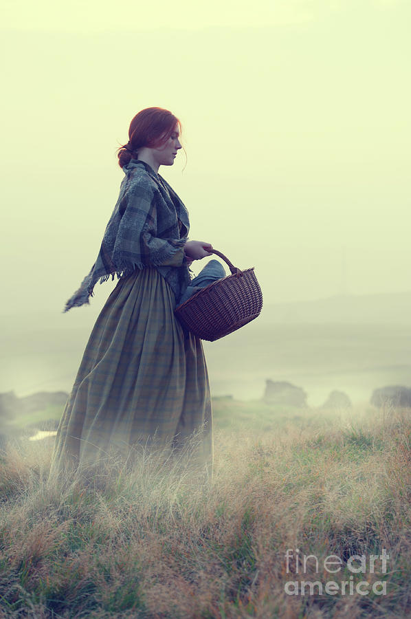 Victorian Woman On The Moors In Winter Mist Photograph by Lee Avison