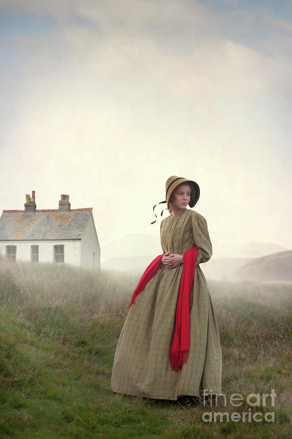 Victorian Woman On The Moors With Cottage  Photograph by Lee Avison