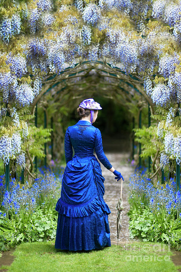 Victorian Woman With Wisteria Photograph by Lee Avison