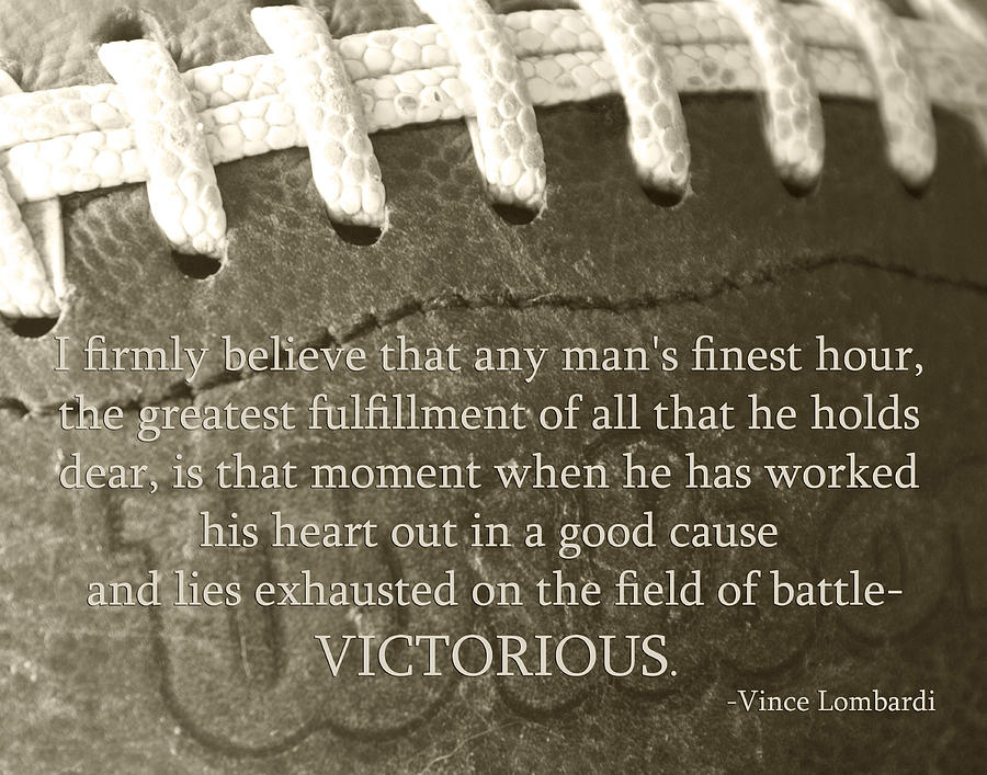 Football Photograph - Victorious by Robin Hall