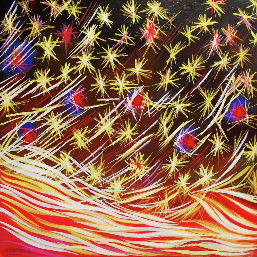 Stars Painting - Victory by Angela Treat Lyon
