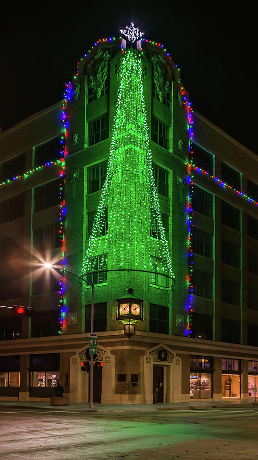 Victory Building Christmas Photograph by Susan Rissi Tregoning