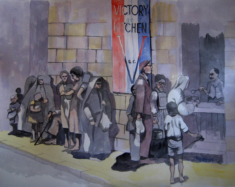 Wwii Painting - Victory Kitchen by Ray Agius