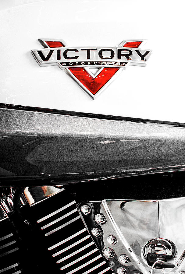 Victory Motorcycle Red White 8916 Photograph by Rospotte Photography