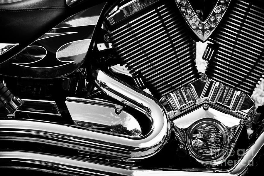 Victory V Twin Abstract Photograph by Tim Gainey