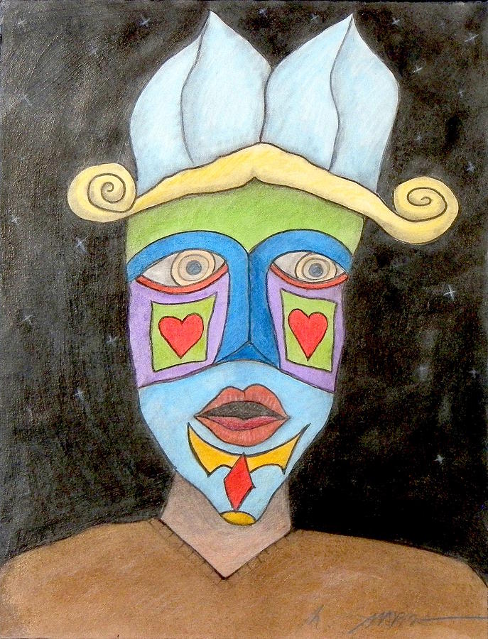 Viejo Mask Painting by Michael Sharber