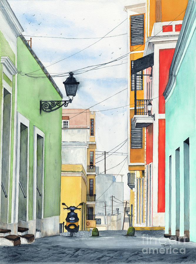 City Painting - Viejo San Juan by Tom Dorsz