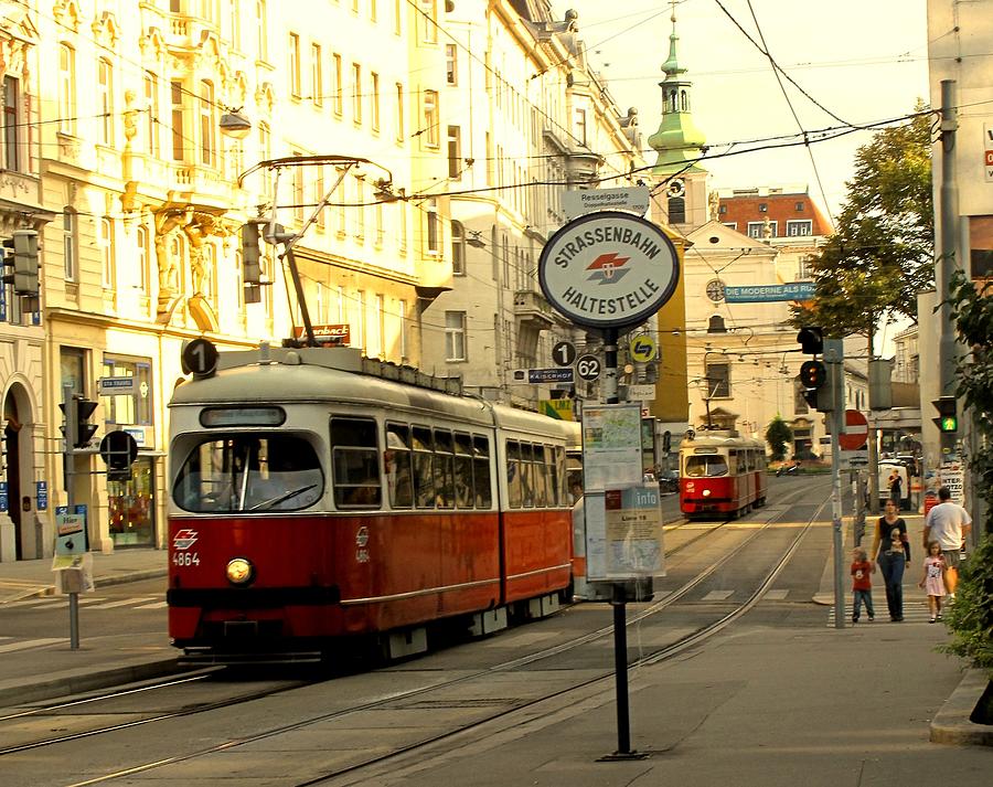 Vienna Streetcar Photograph by Ian  MacDonald