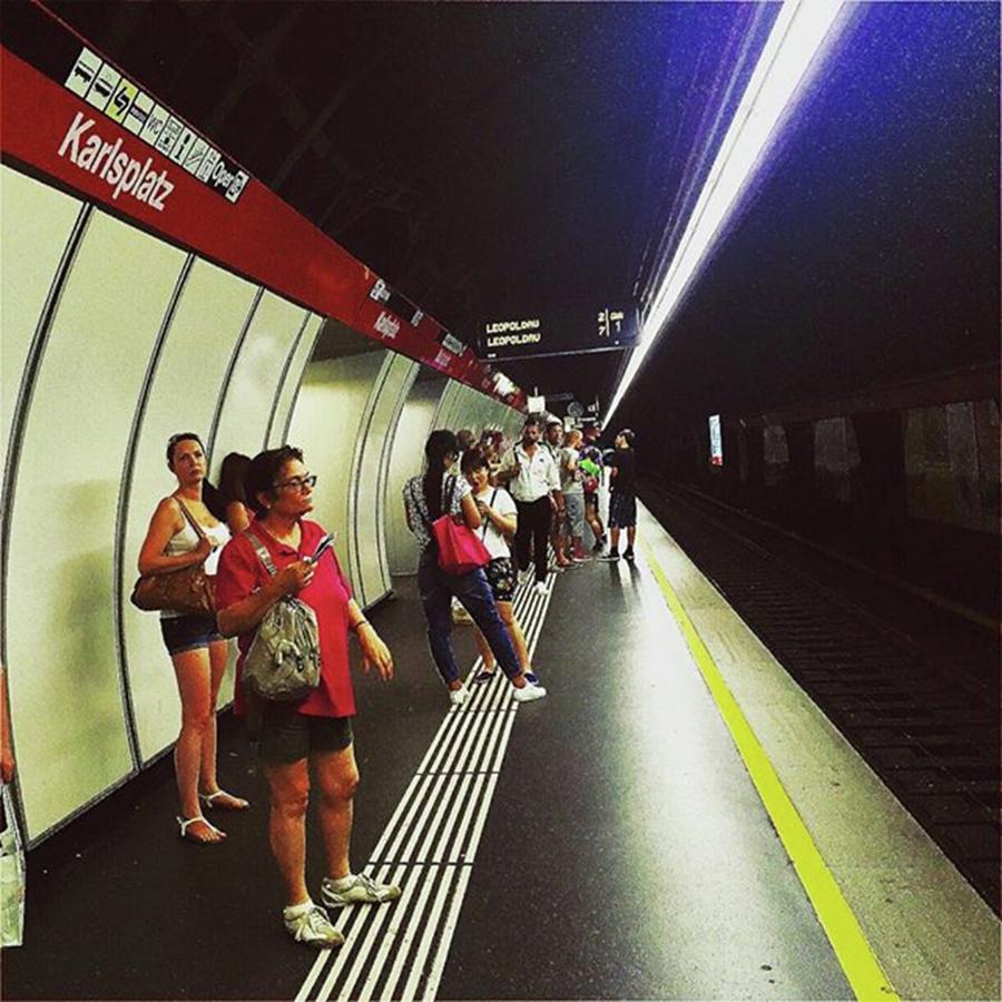 Urban Photograph - Viennas Tube #instagram #iphone6 by Roberto Pagani