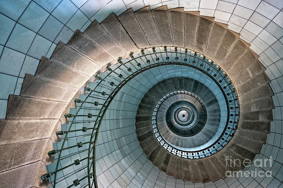 Vierge lighthouse spiral staircase Photograph by Izet Kapetanovic