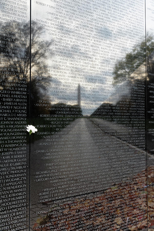 Vietnam Memorial Reflection Photograph by Dennis Kowalewski