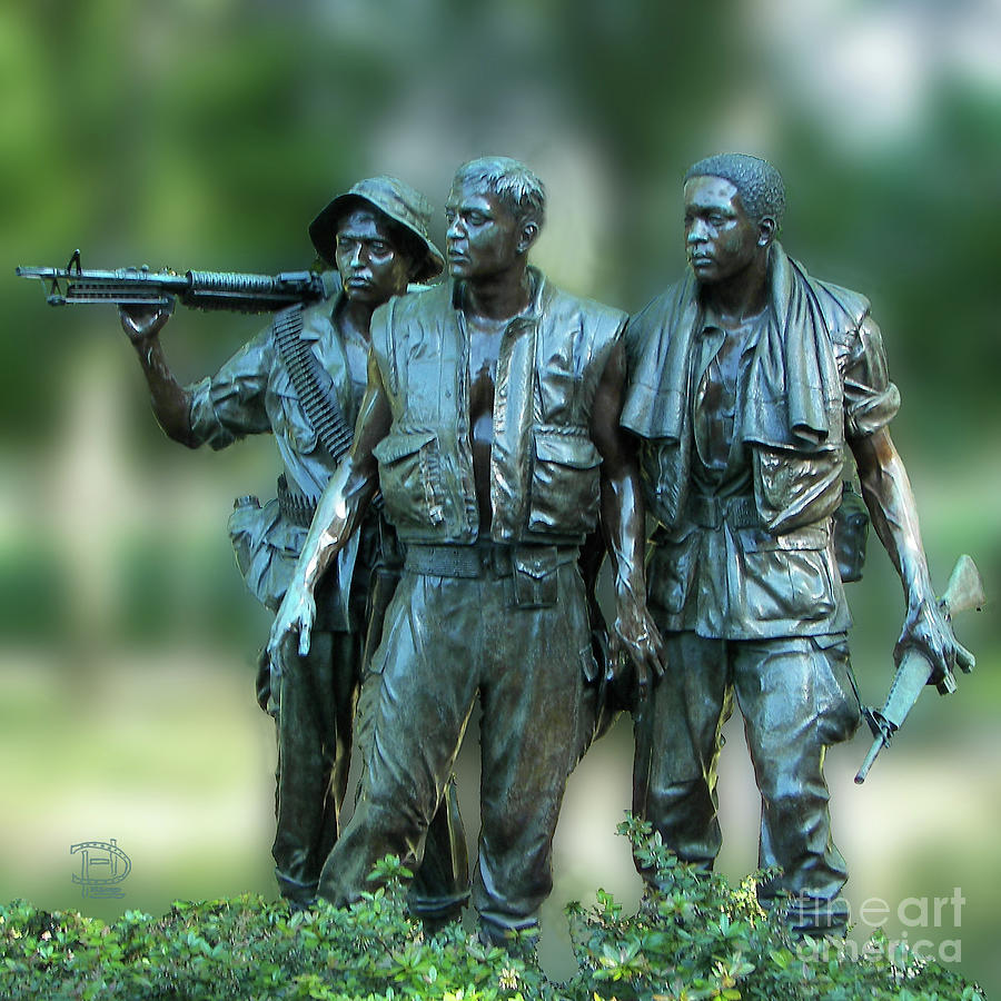 Vietnam Memorial Soldiers Photograph by Daniel Hebard