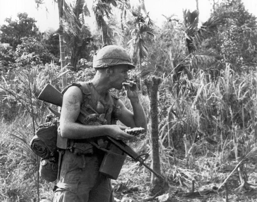 Vietnam Pineapple Snack Photograph by Underwood Archives