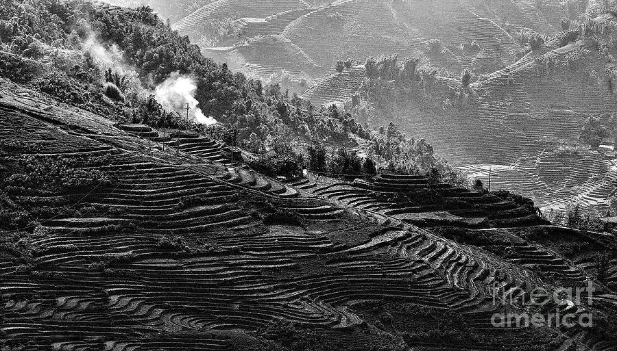 Mountain Photograph - Vietnam Rice terrain by Chuck Kuhn