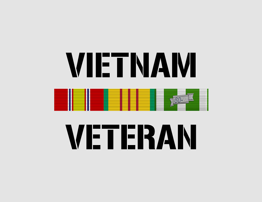 Vietnam Veteran Ribbon Bar - Two Mixed Media