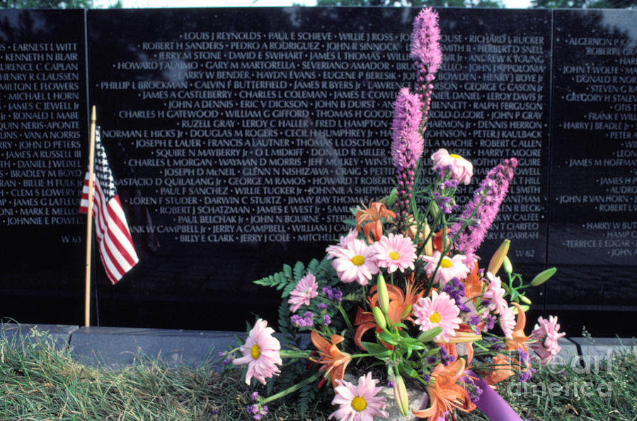 Vietnam Veterans Memorial on Memorial Day Photograph by Thomas R Fletcher