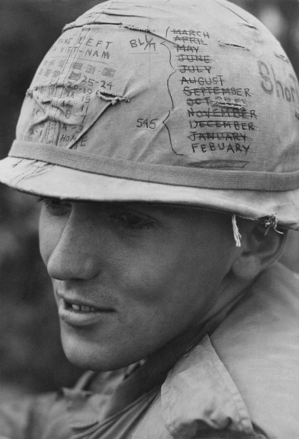 Portrait Photograph - Vietnam War. A Us Army Sky Trooper by Everett