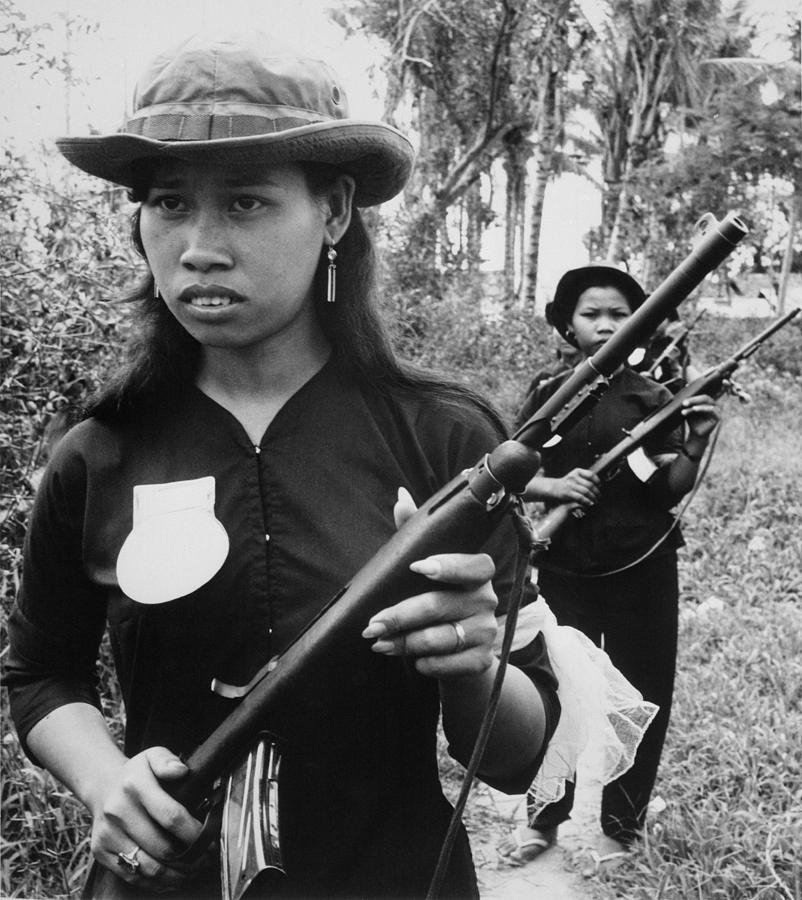 Vietnam War. Girl Volunteers With Fine Photograph by Everett