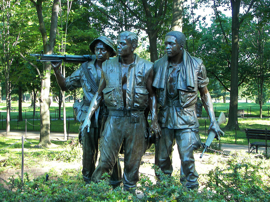 Vietnam War Memorial Statue Glass Art by Daniel Hebard
