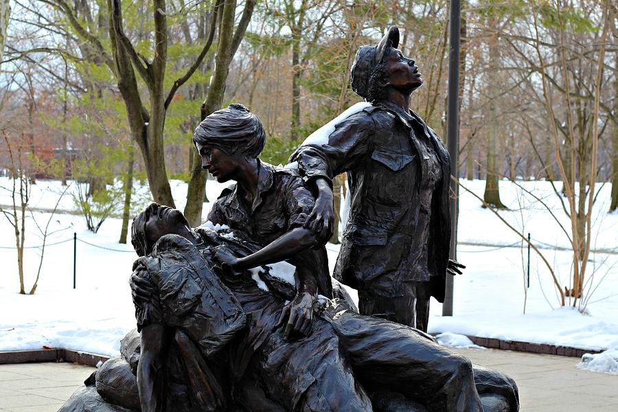 Vietnam Photograph - Vietnam Womens Memorial in Washington DC by Andrew Davis