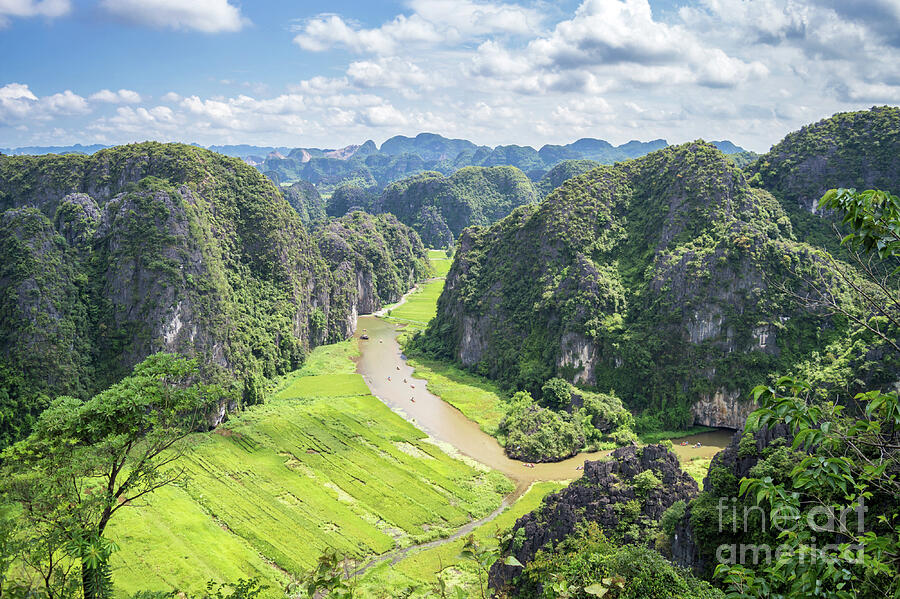 Vietnamese panorama, Ninh Binh aerial view Photograph by Louise ...