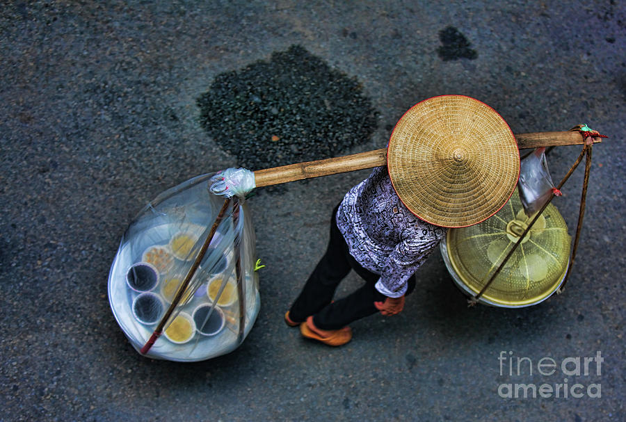 Hanoi Photograph - Vietnamese woman work by Chuck Kuhn