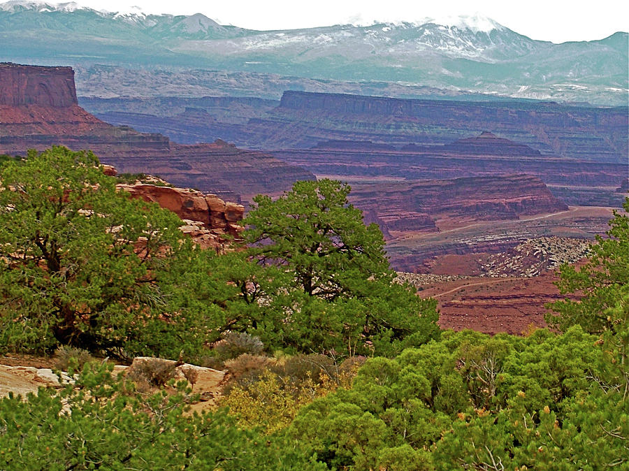 View across from Visitors Center in Island in the Sky District in  Canyonlands National Park, Utah Photograph by Ruth Hager