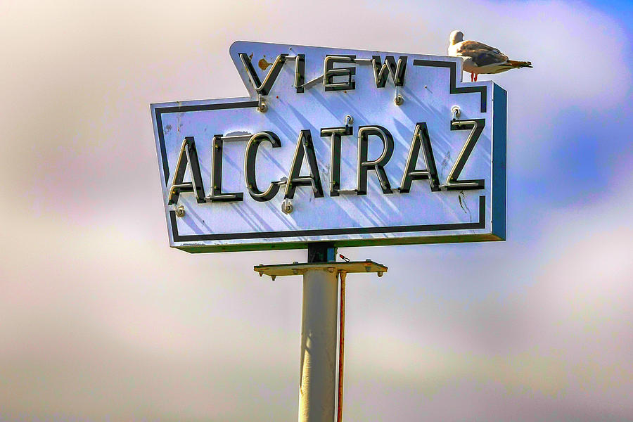 View Alcatraz sign Photograph by Chris Smith