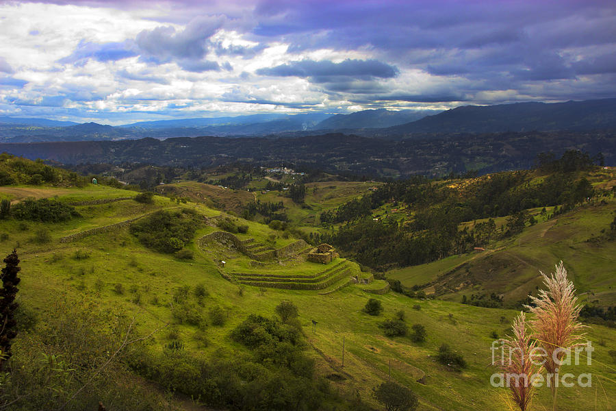 View and Inca/Canari Ruins On Cojitambo Photograph by Al Bourassa