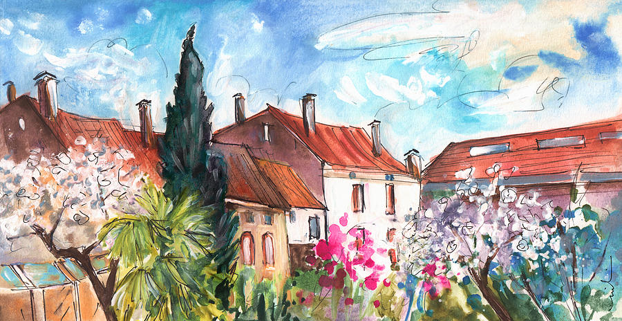 View From The Trefle Window In Albi Painting by Miki De Goodaboom