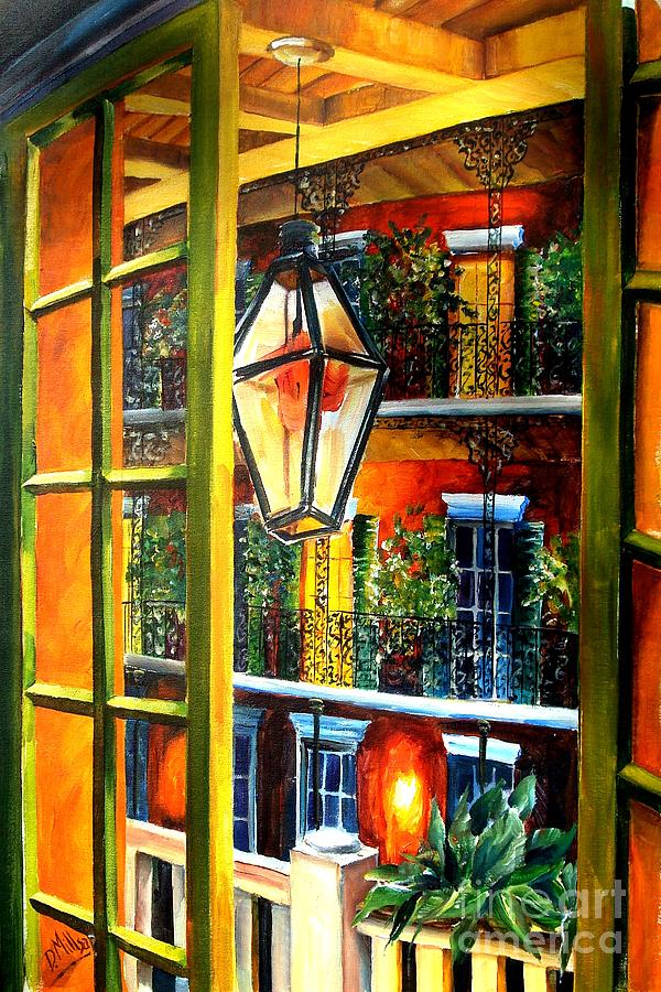 View from a French Quarter Balcony Painting by Diane Millsap
