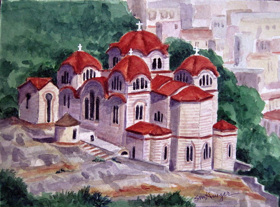 View from Acropolis Painting by Suzanne Krueger