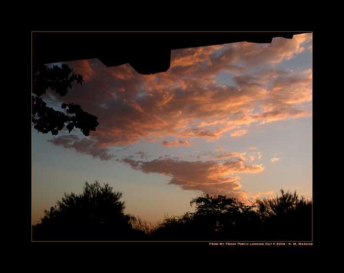 Sunset Photograph - View From An Arizonan Front Porch by Kate Watkins