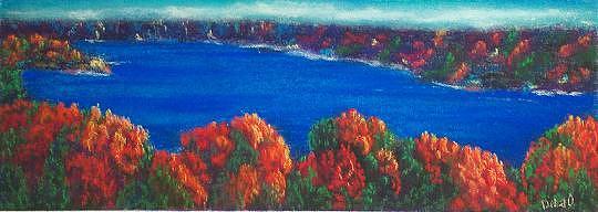 Fall Painting - View From Birkmose by JEAN DeLaO