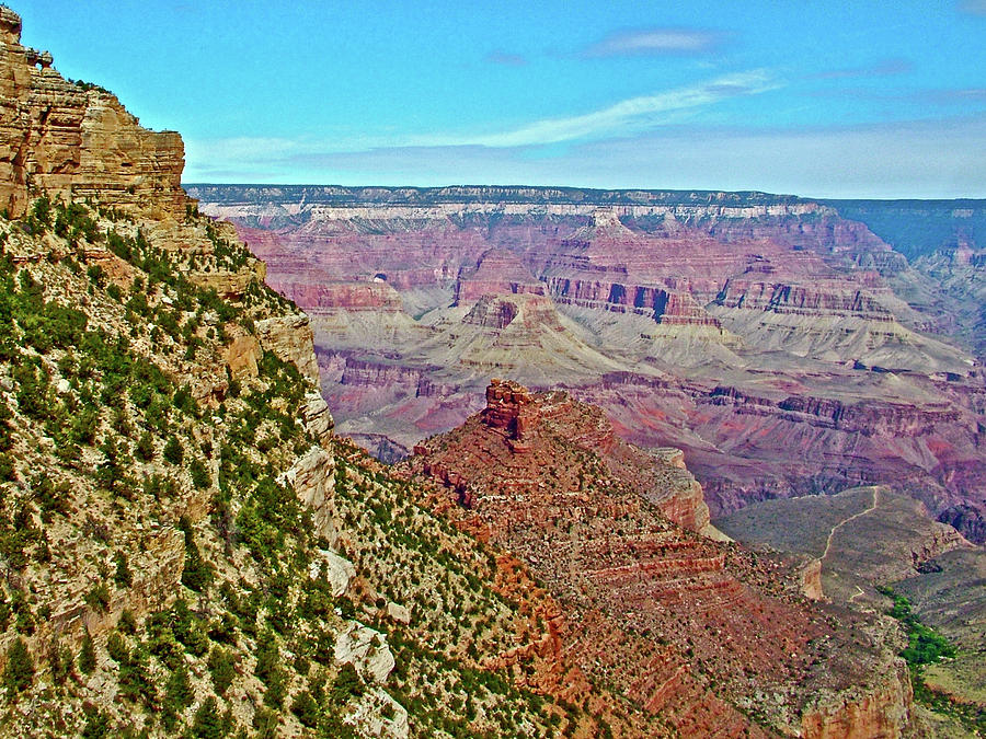 View from Bright Angel Trail, Grand Canyon National Park-Arizona Photograph by Ruth Hager