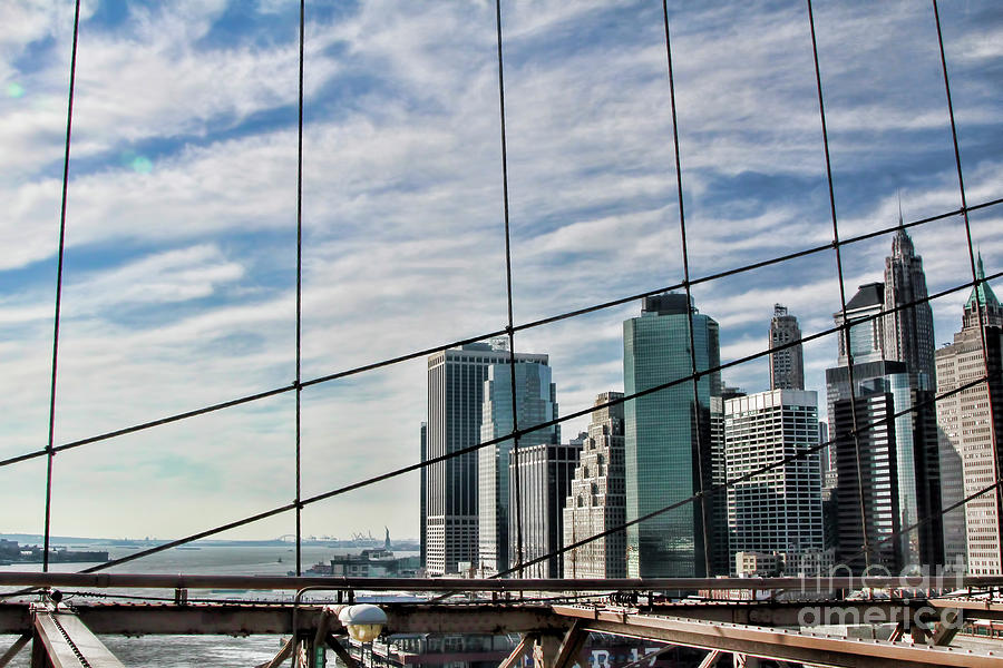 View from Brooklyn Bridge NYC Photograph by Chuck Kuhn