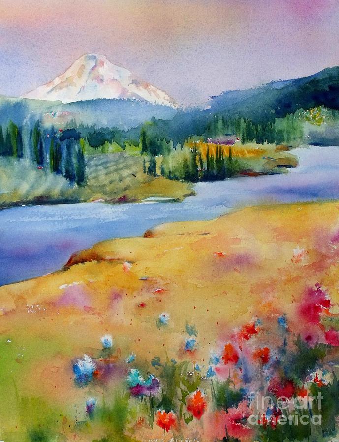Mountain Painting - View from Catherine Creek by Jacqueline  Newbold