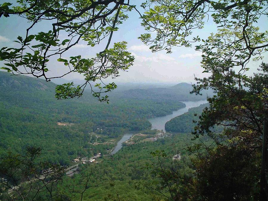 View from Chimney Rock, North Carolina Photograph by Sandy Taylor