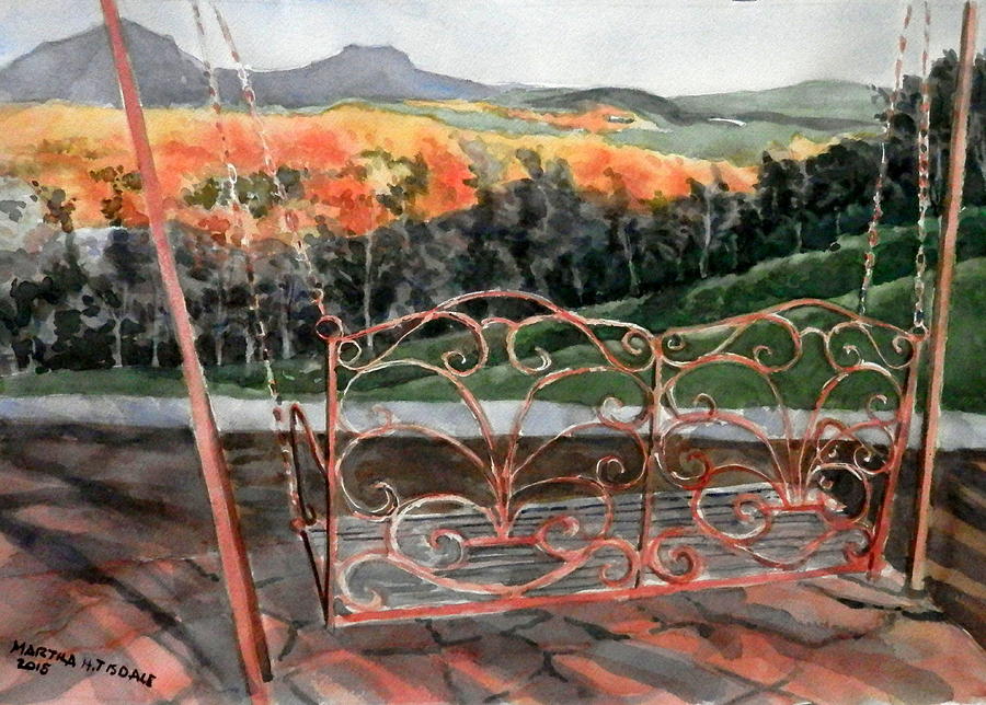 View from Cottage Vineyard Painting by Martha Tisdale