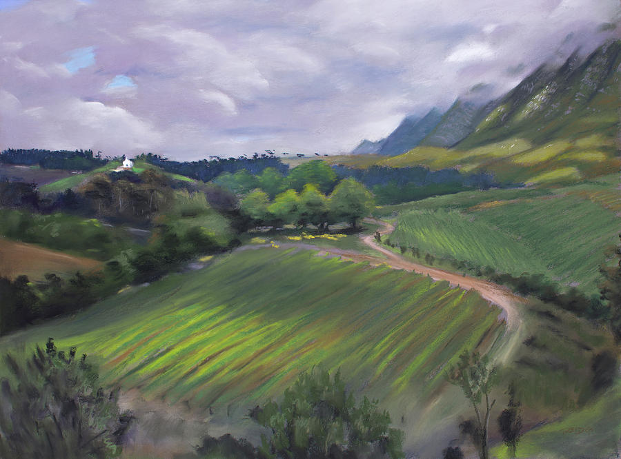 View From Creation Winery Painting by Christopher Reid