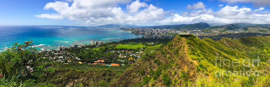 View From Diamond Head Honolulu Hawaii Photograph