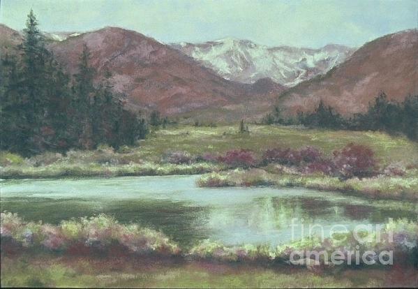 Mountain Painting - View from Elk Mountain Lodge by Grace Goodson