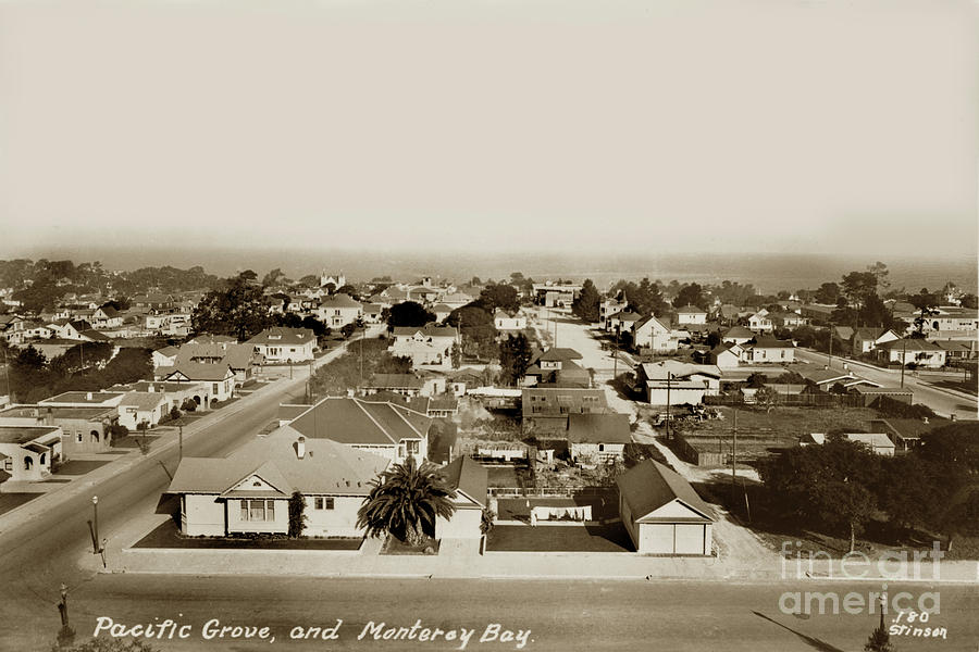 Pacific Grove Photograph - View from Forest Hill Hotel Pacific Grove, Calif. circa 1930 by Monterey County Historical Society