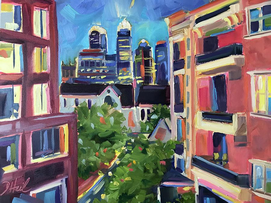 Charlotte Painting - View from Fourth Ward by Donna Heil