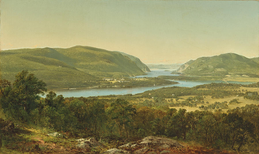 View from Garrison. West Point. New York Painting by David Johnson