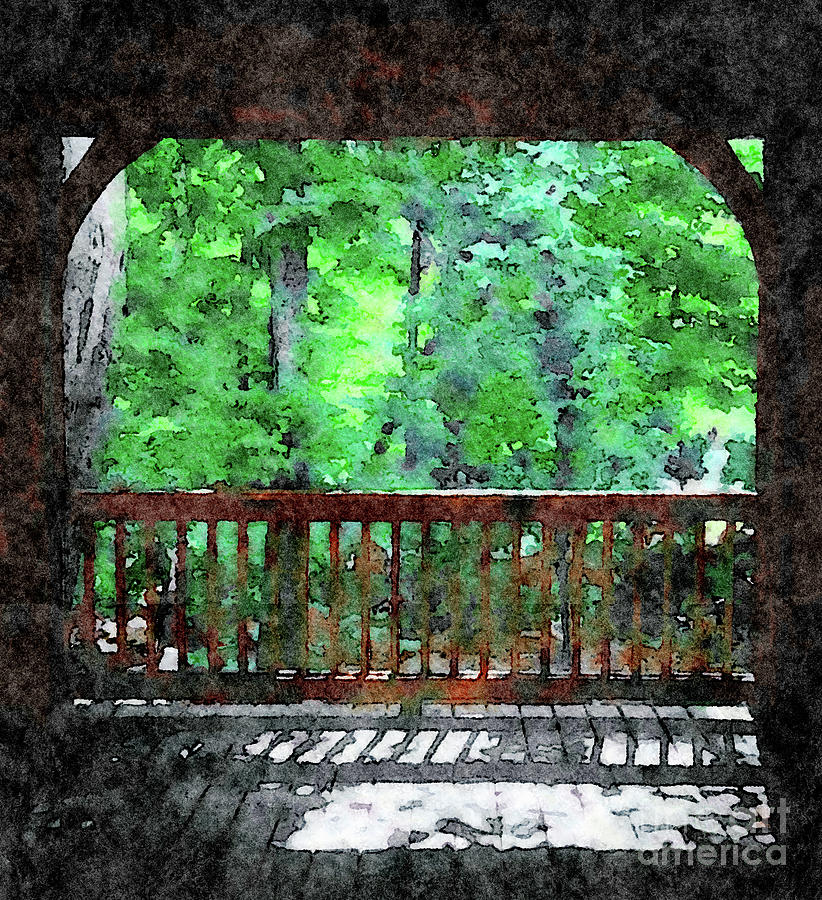 View from Gazebo Painting by Femina Photo Art By Maggie