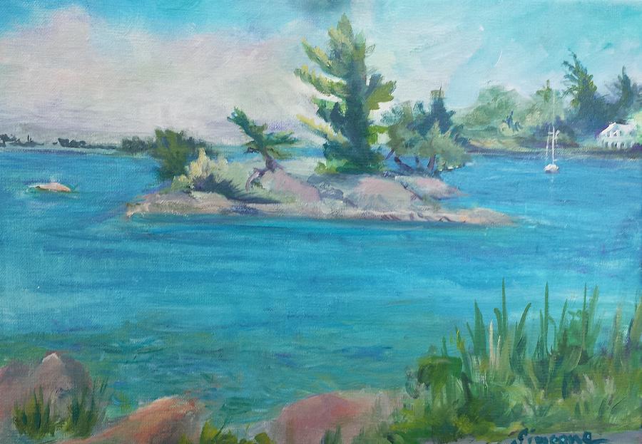 Rock Island Painting by Cheryl LaBahn Simeone