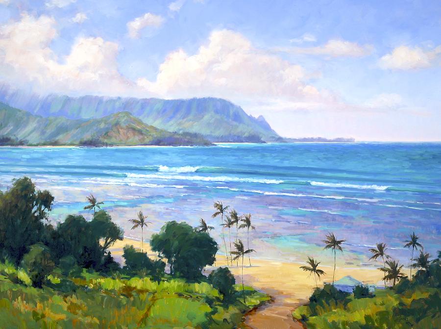 Beach Painting - View From Hanalei Bay Resort by Jenifer Prince