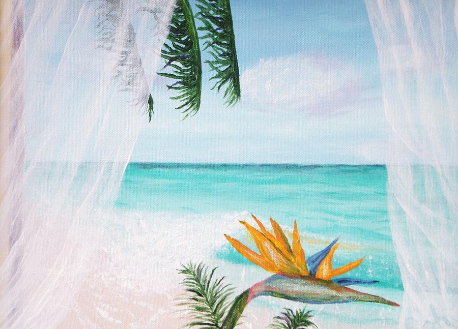 Summer Painting - View From Hut In Bora Bora by William Ohanlan