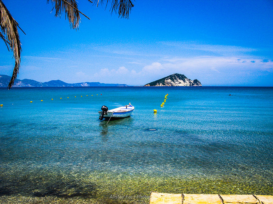 View From Keri Beach On Zakynthos Island Greece